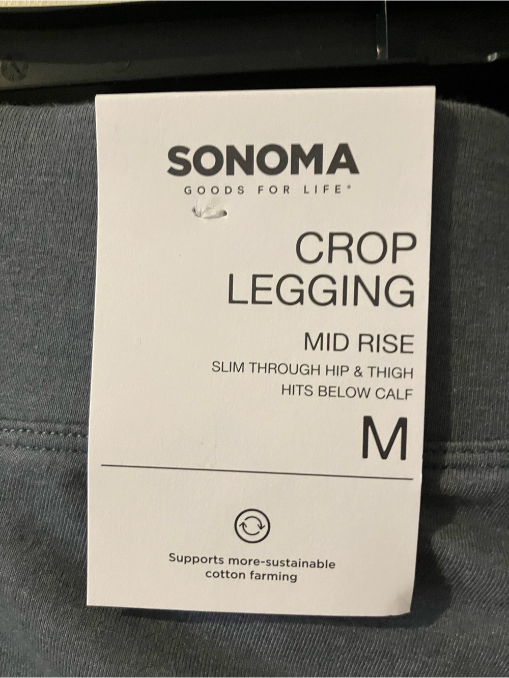 SONOMA Crop Legging Mid-Rise in Charcoal Gray
